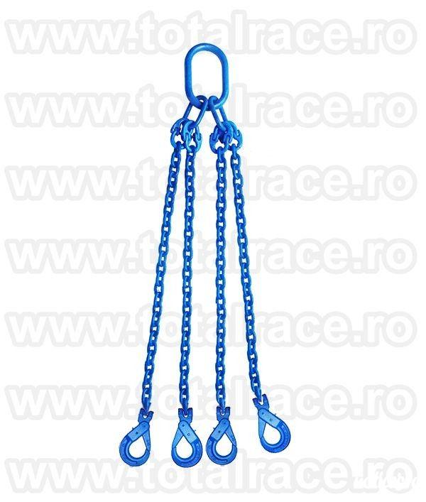 Total Race Romania livreaza din stoc dispozitive de ridicare din lant grad 100 cu 1 brat , dispozitiv de lant grad 100 cu 2 brate , sistem de ridicare cu 3 brate lant grad 100 , instalatie de ridicare cu 4 brate din lant industrial vopsit albastru grad 10