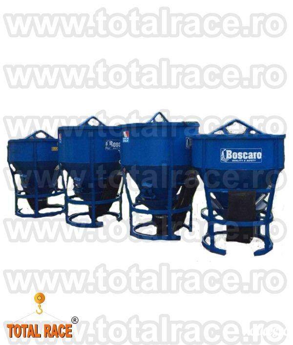 Total Race comercializeaza din stoc cupe de beton pentru macara, cupe de beton diferite capacitati cu livrare imediata din stoc sau la comanda, cupa de beton cu descarcare centrala , cupa de beton cu furtun de cauciuc, cupa de beton cu descarcare laterala