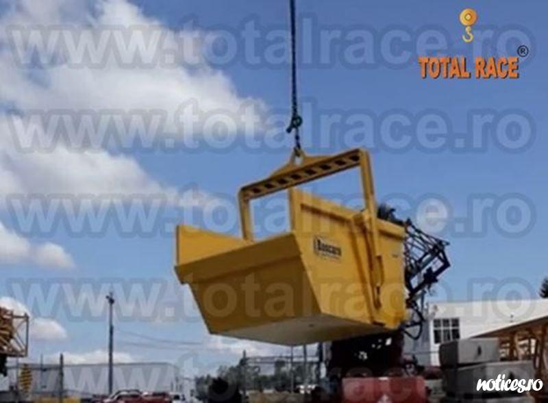 Total Race livreaza din stoc cupa basculabila, cupe pentru macara metalica, cupe macara, haba autodescarcare, bena macara cu autodescarcare, haba basculabila, habe pentru macarale cu diferite dimensiuni, bene cu autodescarcare, capacitate de incarcare de 