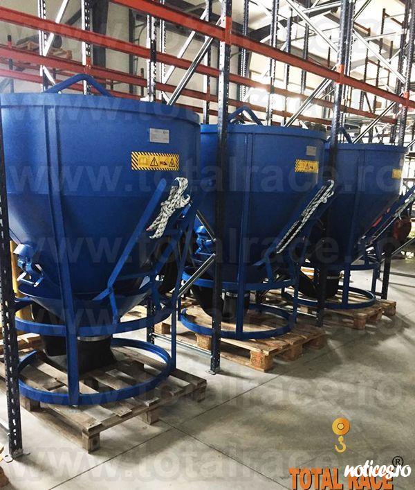 Total Race comercializeaza din stoc cupe de beton pentru macara, cupe de beton diferite capacitati cu livrare imediata din stoc sau la comanda, cupa de beton cu descarcare centrala , cupa de beton cu furtun de cauciuc, cupa de beton cu descarcare laterala