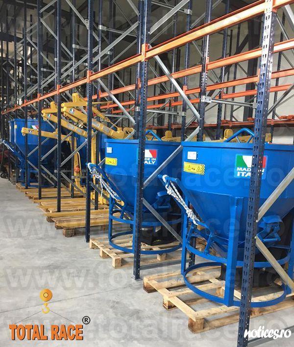 Total Race Romania livreaza din stoc bene pentru transport, bene si bena de beton, bena pentru macara, bene pentru turnat beton , bene cu furtun de cauciuc, bene de macara pentru turnat beton, bene pentru turnat beton cu furtun de cauciuc, bena cu furtun 
