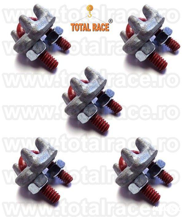 Total Race Romania comercializeaza din stoc bride cablu forjate model G450 Crosby, bride cablu otel, bride zincate pentru cabluri cu diametru 3 mm la 90 mm , bride metalice de strangere cablu , bride fixare cablu , brida zincata pentru cabluri cu diametru