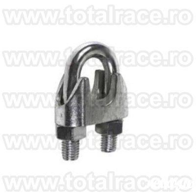 Total Race Romania  livreaza din stoc bride-cleme de prindere cablu, din otel zincat pentru cablu otel , clipsuri (bride) tip DIN 741, bride zincate cablu tractiune, accesorii cablu tractiune, gama completa bride cablu. Preturi si disponibilitate gama com