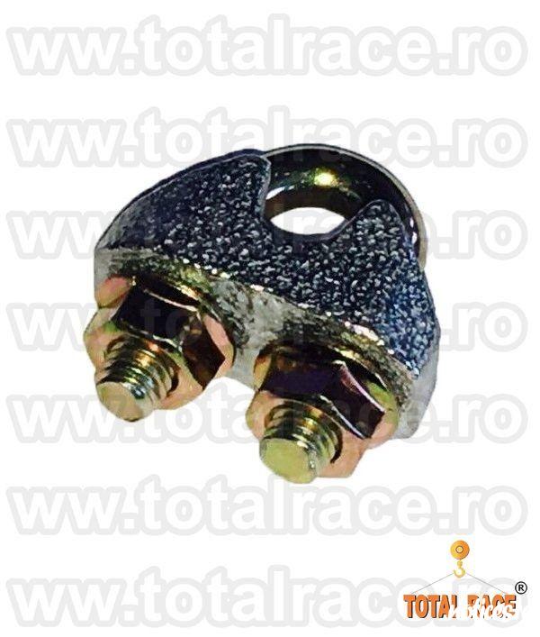 Total Race Romania comercializeaza din stoc  brida sufe cablu turnata EN 13411-5 Tip A ( fost DIN 1142 )  brida electrogalvanizata pentru sufe cabluri cu diametru de la  Ø5 la  Ø40 , brida sufe cablu otel, brida metalica de strangere cablu , brida elect