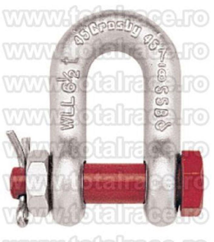 Total Race Romania comercializeaza  chei de tachelaj tip lira / drepte marca Crosby®, cheie tachelaj dreapta  cu bolt filetat, gambeti tip lira , shackles Crosby® ce au capacitati cuprinse intre 0.5 Tone si 55 Tone . Cheile de tachelaj sunt in conformit