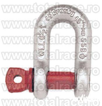 Total Race Romania va ofera :gambeti tip lira / drept marca Crosby®, chei tachelaj dreapte  cu bolt filetat, gambeti tip lira , shackles Crosby® ce au capacitati cuprinse intre 0.5 Tone si 55 Tone . Au factor de siguranta: MBL = 6 x WLL (Sarcina maxima 