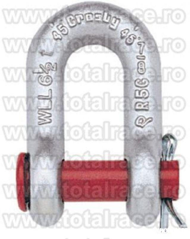 Total Race Romania comercializeaza  chei de tachelaj tip lira / drepte marca Crosby®, cheie tachelaj dreapta  cu bolt filetat, gambeti tip lira , shackles Crosby® ce au capacitati cuprinse intre 0.5 Tone si 55 Tone . Cheile de tachelaj sunt in conformit