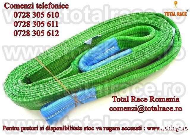 Total Race Romania comercializeaza : chingi textile de ridicare cu urechi , chingi textile circulare , chingi circulare negre pentru scene , chingi de ridicare pentru butoaie , chingi/ sufe textile de ridicare de diverse tonaje si lungimi, uzual in stoc B