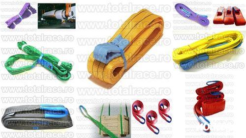 Total Race livreaza din stoc chingi textile de ridicare cu lungimi mici , chingi de ridicare, chingi textile din poliester, chingi cu urechi,chingi plate, chingi rotunde, chingi circulare, chingi productie Olanda,sufe textile de ridicare, sufe macara, suf