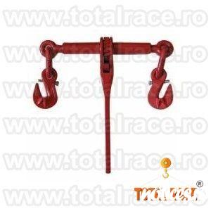 Total Race Romania comercializeaza sisteme complete din lant de ancorare de 8 mm , Lc=4000 daN ce contin: intinzator lant cu carlige de scurtare la capete 8 mm , 2 carlige cu siguranta 8 mm , cu montare directa pe lant,  lant negru grad 80 cu lungime la c