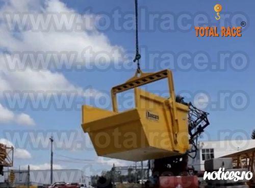 Total Race comercializeaza din stoc haba pentru macara metalica, bena macara cu autodescarcare, haba basculabila, habe pentru macarale cu diferite dimensiuni, bene cu autodescarcare, capacitate de incarcare de la 200 litri pana la 8000 litri, bene cu auto