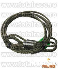 Total Race comercializeaza cu livrare din stoc cablu ridicare constructie constructie 6x36ws+stk inima metalica , sufe ridicare cabluri otel productie Olanda , sisteme ridicare cablu , cablu ridicare cu bucle pentru macara , cabluri legare cu mansoane pre