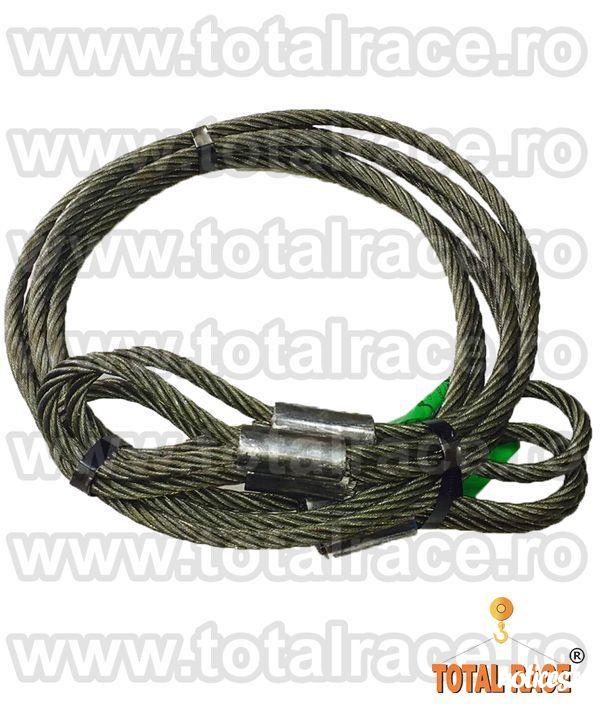 Total Race comercializeaza cu livrare din stoc cablu ridicare constructie constructie 6x36ws+stk inima metalica , sufe ridicare cabluri otel productie Olanda , sisteme ridicare cablu , cablu ridicare cu bucle pentru macara , cabluri legare cu mansoane pre