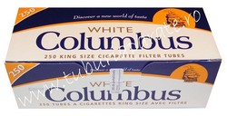 Tuburi Tigari pt.Tutun Columbus White 250 Buc.