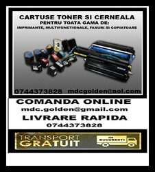 Cartuse toner si cerneala pentru imprimante, multifunctionale si copiatoare cu livrare rapida.