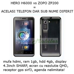 Hero h6000 3D dual sim 3g Gps Hdmi Android Ecran 4.3inch capacitive