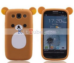 Husa protectie silicon Rilakkuma pentru Samsung Galaxy S3
