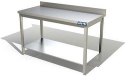 MASA LUCRU INOX CU REBOARD 2 metrii
