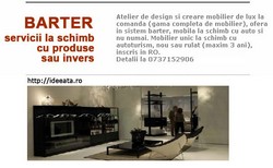 Mobila in sistem Barter - Mobila personalizata la schimb cu auto