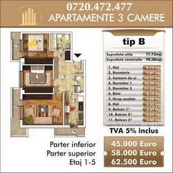 Rahova  apartament 3 camere constructie 2012 parcare asigurata 