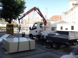 TRANSPORT MARFA CU INCARCARE MACARA, TRANSPORT ORICE CU INCARCARE SI BENA BASCULANTA