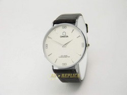 Vand Ceas Omega Slim Strasuri winds silver piele maro OM#017