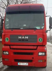 Vand MAN TGA 410 XXL `03 + semiremorca pe discuri Hangler `00