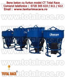 Bene pentru turnat beton cu furtun de cauciuc