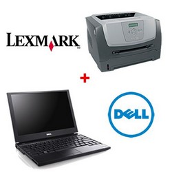 Laptop Dell Latitude E6400 Core 2 Duo P9600M, 4 GB DDR2, HDD 160 GB, DVD-RW + CADOU Imprimanta Laser Lexmark E350D