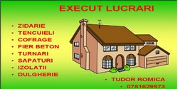 Execut lucrari de zidarie, tencuieli, cofrage, fier beton, turnari, spaturi, izolatii dulgherie